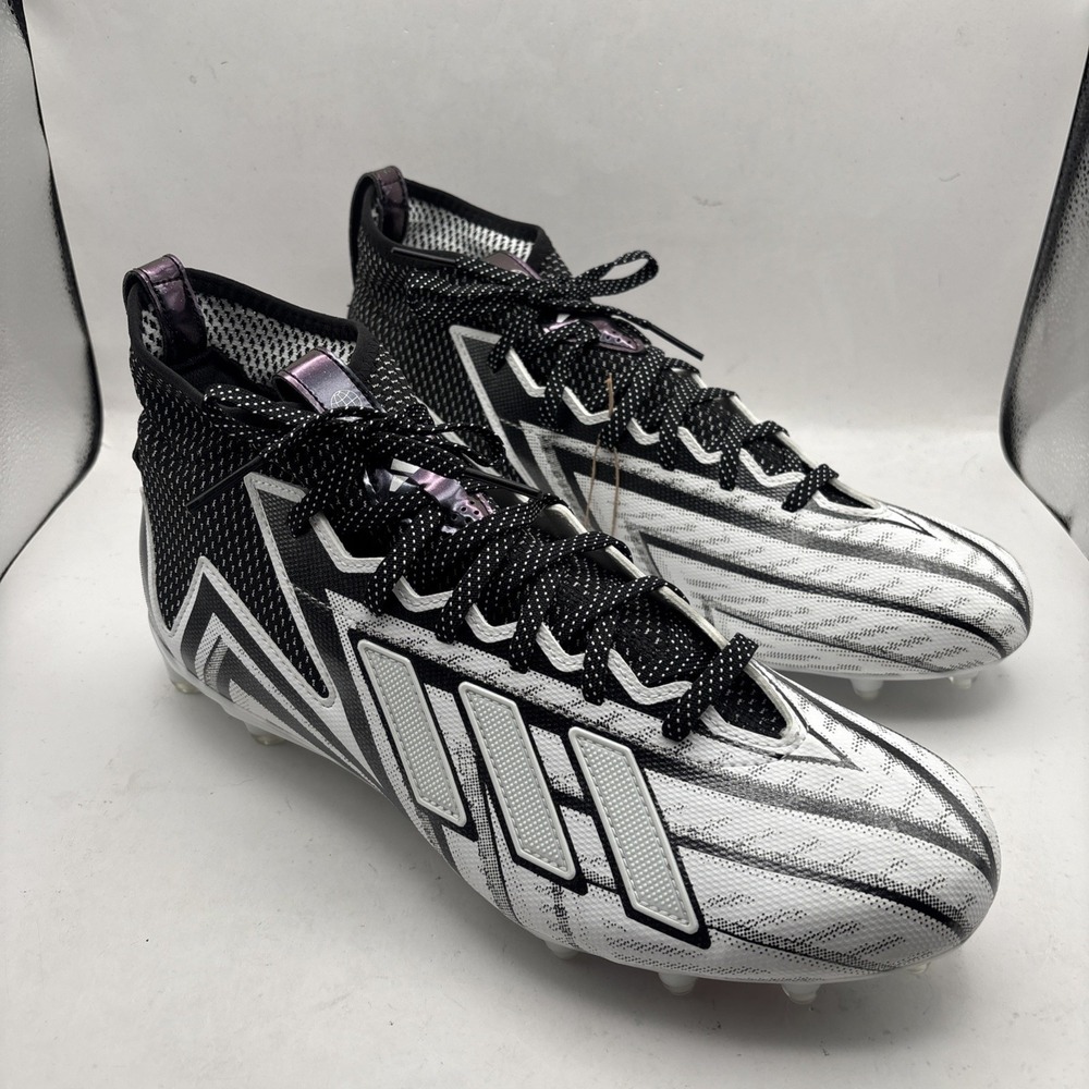Adidas SM Freak 23 High RFS Football Cleats Black White Mens Size 13 Shoes